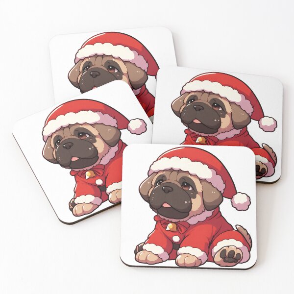Item preview, Chibi English Mastiff in Christmas designed and sold by City0fDreams.