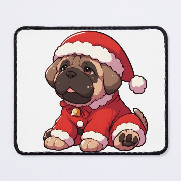 Item preview, Chibi English Mastiff in Christmas designed and sold by City0fDreams.