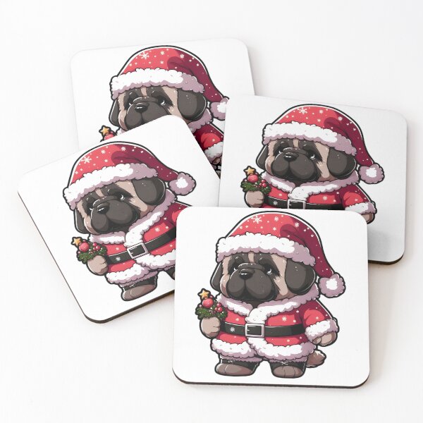 Item preview, Chibi English Mastiff in Christmas designed and sold by City0fDreams.