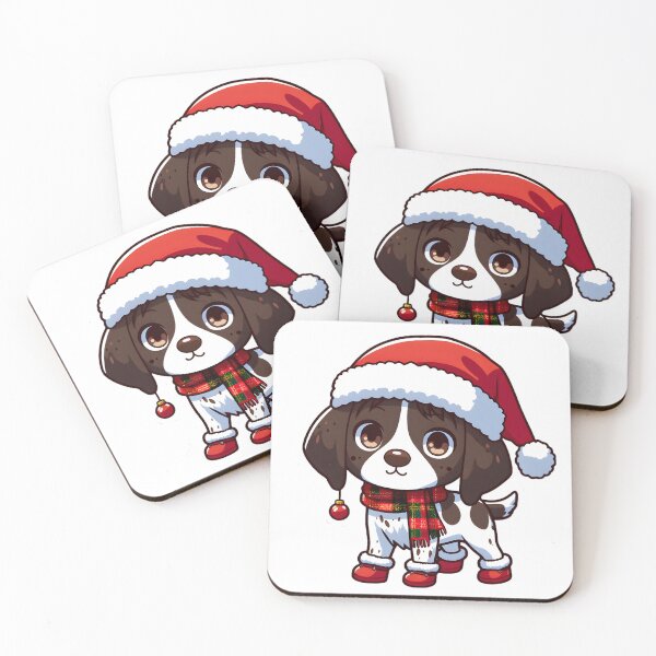 Item preview, Chibi English Pointer in Christmas designed and sold by City0fDreams.