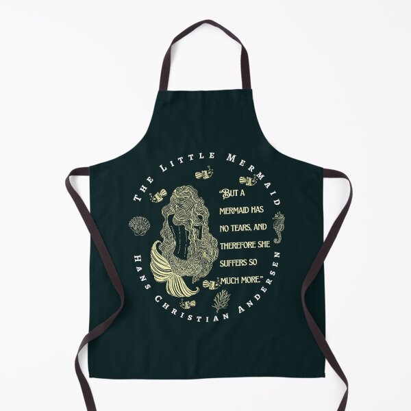 Item preview, Hans Christian Andersen quote about mermaids: “But a mermaid has no tears, and therefore she suffers so much more." designed and sold by artbleed.