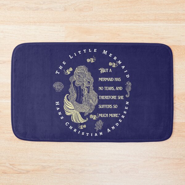 Item preview, Hans Christian Andersen quote about mermaids: “But a mermaid has no tears, and therefore she suffers so much more." designed and sold by artbleed.
