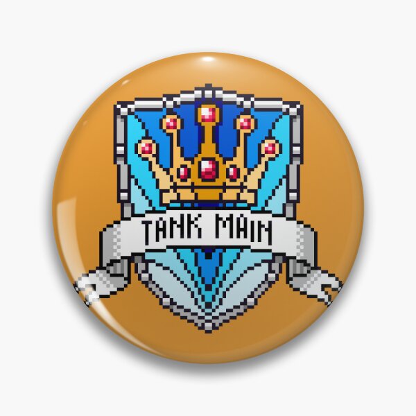 Item preview, Tank Main Gamer Crown Shield Pixel Art designed and sold by JessicaAmber.