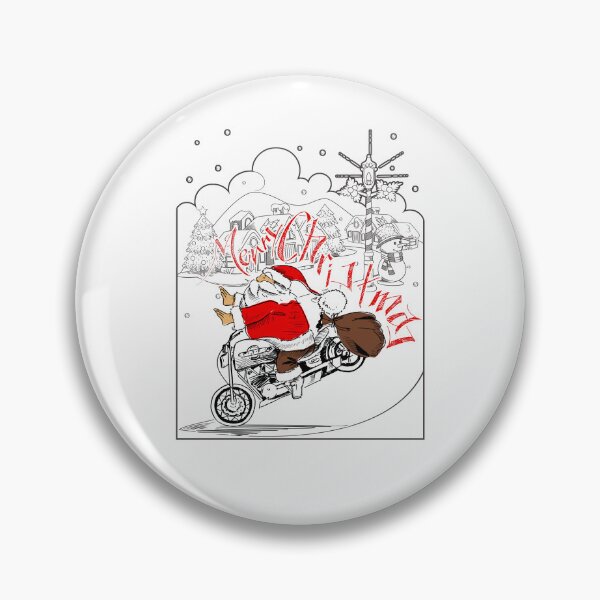 Artikelvorschau, Der Weihnachtsmann auf einem schnellen Motorrad sagt frohe Weihnachten entworfen und verkauft von ShabayekShop.