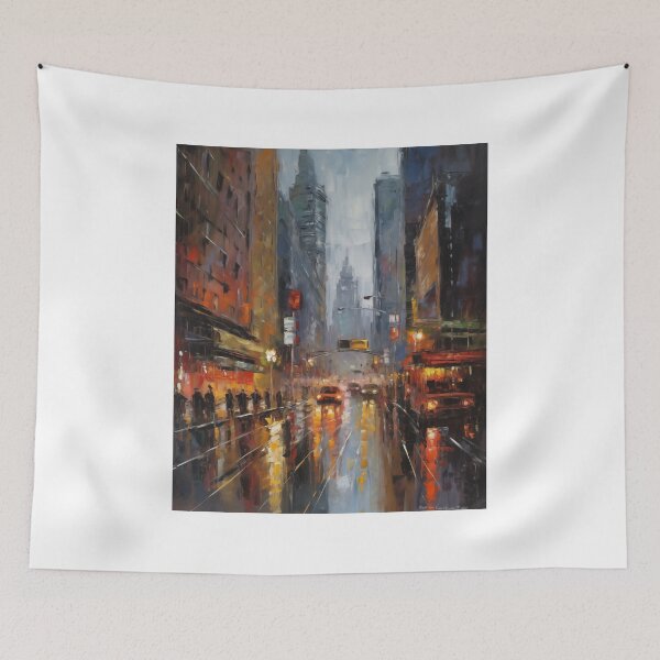 Item preview, Rainy Metropolis: Abstract Urban Reflections designed and sold by Moisky Art.