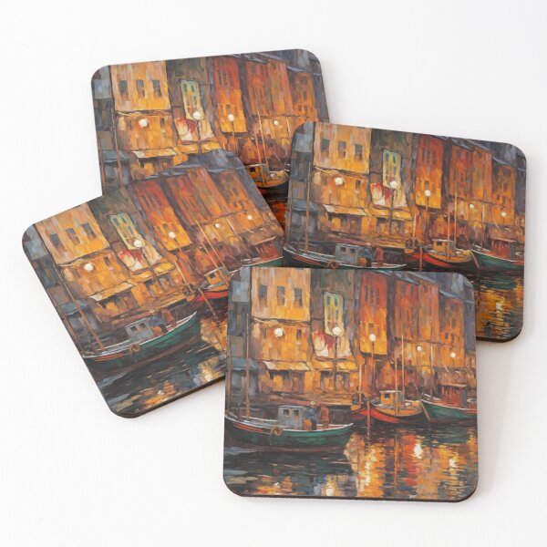 Item preview, Harbor at Daybreak: Dawn's First Light Abstract designed and sold by Moisky Art.