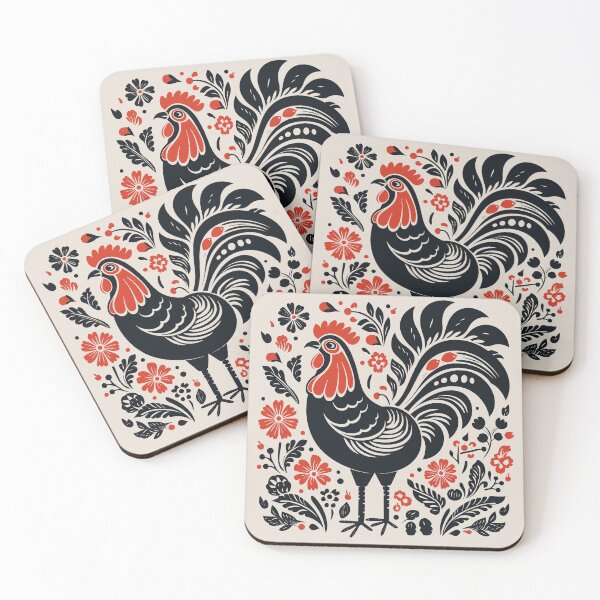Item preview,  Folk Art Rooster designed and sold by ImprintMage.