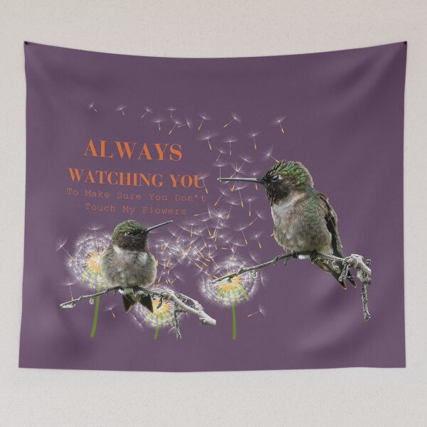 Item preview, Do Not touch Hummingbird's Flowers designed and sold by blankslategardn.