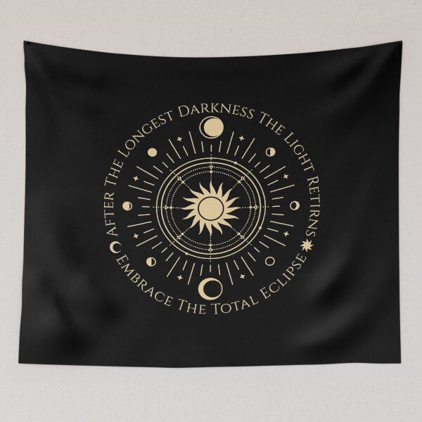 Item preview, Total Eclipse Sun Moon Magic Winter Solstice designed and sold by NerdyCotton.