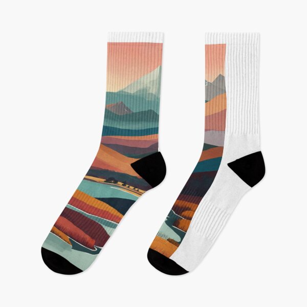 Item preview, boho art Minimalist landscape mountains designed and sold by Mustaph-Shop.