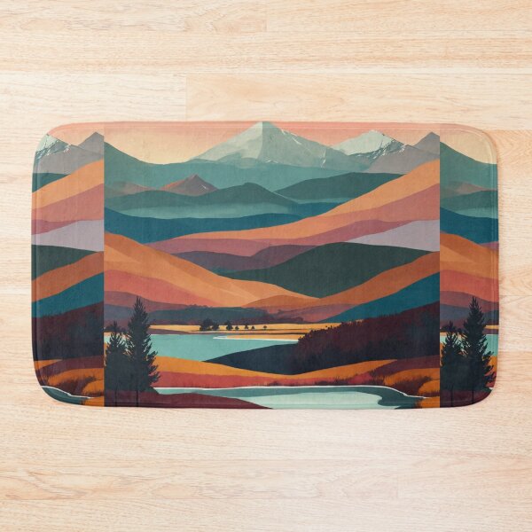 Item preview, boho art Minimalist landscape mountains designed and sold by Mustaph-Shop.