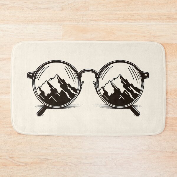 Item preview, Draw black vintage mountain glasses designed and sold by OutdoorMemories.