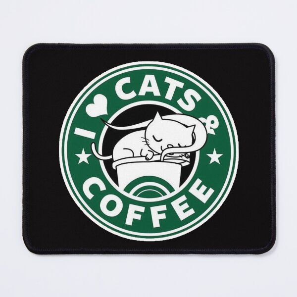 Item preview, i love cats and coffee designed and sold by Ratatatts.