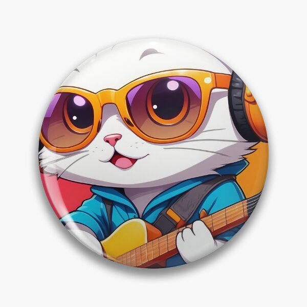 Item preview, cat playing Guitar designed and sold by wplamkung.