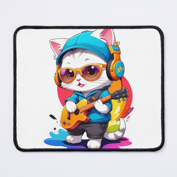 Item preview, cat playing Guitar designed and sold by wplamkung.