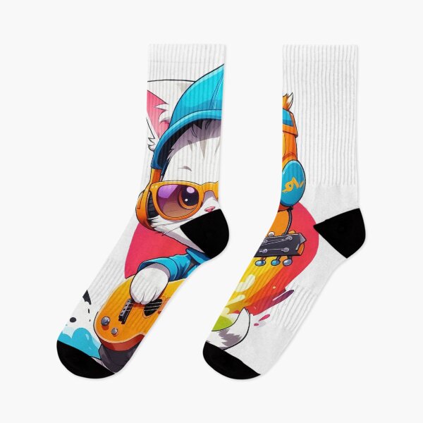 Item preview, cat playing Guitar designed and sold by wplamkung.