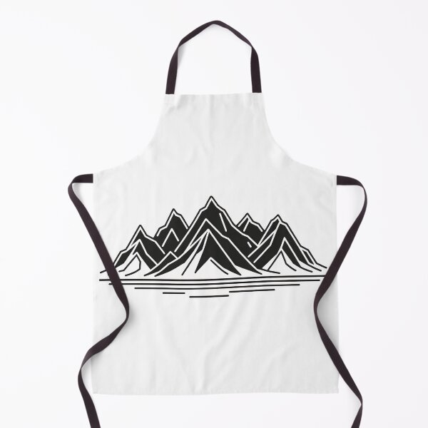 Item preview, Minimalist black and white line art mountains designed and sold by OutdoorMemories.