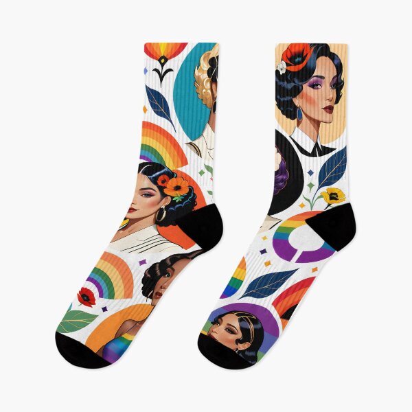 Item preview, Diverse LGBTQ+ Fashion: Art Deco Empowerment Rainbow Hues designed and sold by whimsiqueer.