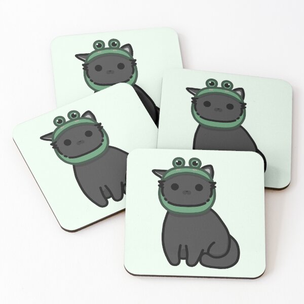 Item preview, Black cat with forggy hat  designed and sold by Biszkompt.