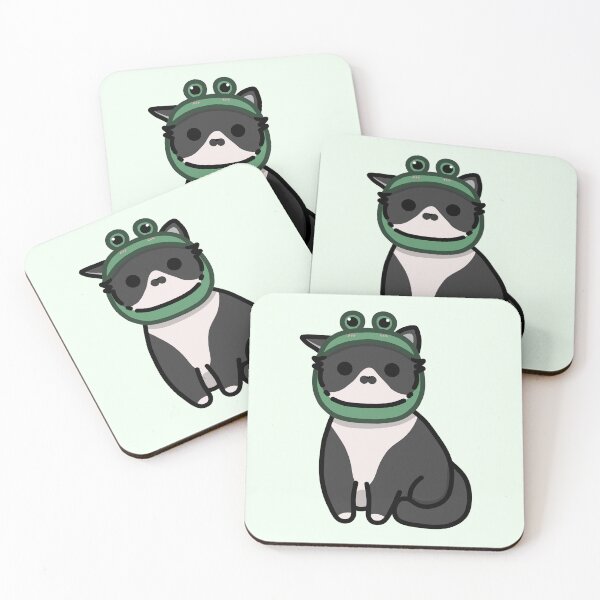 Item preview, Tuxedo cat with forggy hat  designed and sold by Biszkompt.