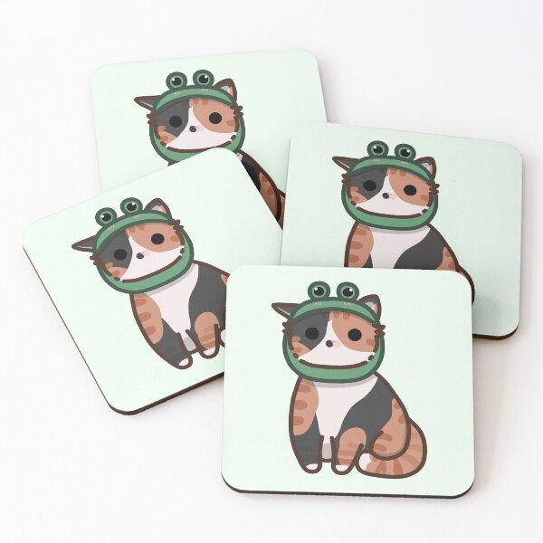 Item preview, Calico cat with forggy hat  designed and sold by Biszkompt.