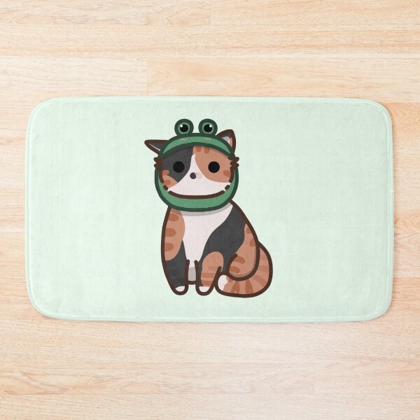 Item preview, Calico cat with forggy hat designed and sold by Biszkompt.