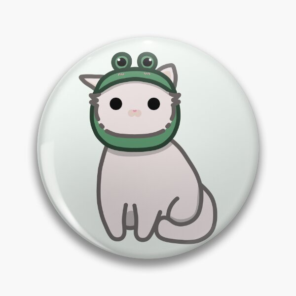 Item preview, White cat with forggy hat  designed and sold by Biszkompt.
