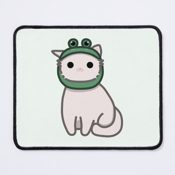 Item preview, White cat with forggy hat  designed and sold by Biszkompt.