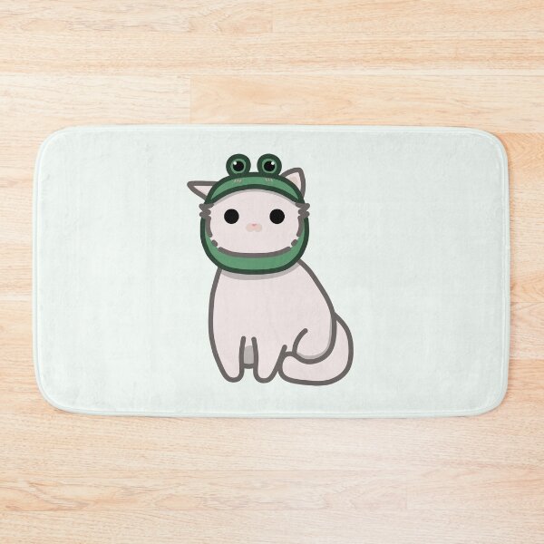 Item preview, White cat with forggy hat designed and sold by Biszkompt.