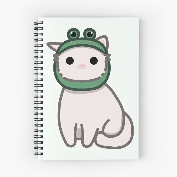 Item preview, White cat with forggy hat  designed and sold by Biszkompt.