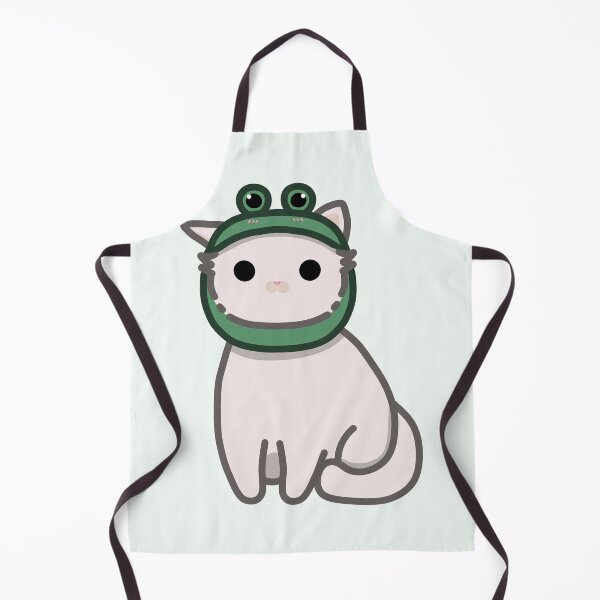 Item preview, White cat with forggy hat designed and sold by Biszkompt.