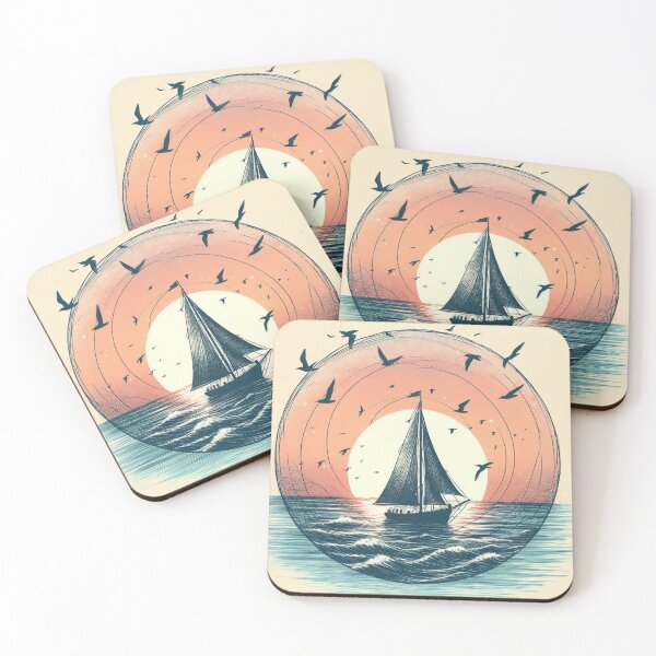 Item preview, Ship Silhouetted Against the Sun designed and sold by Azrora.
