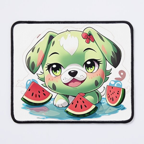 Item preview, Puppy and her melon designed and sold by Feebleeona.
