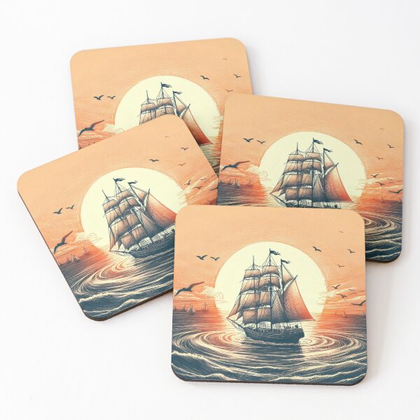Item preview, Ship Silhouetted Against the Sun designed and sold by Azrora.