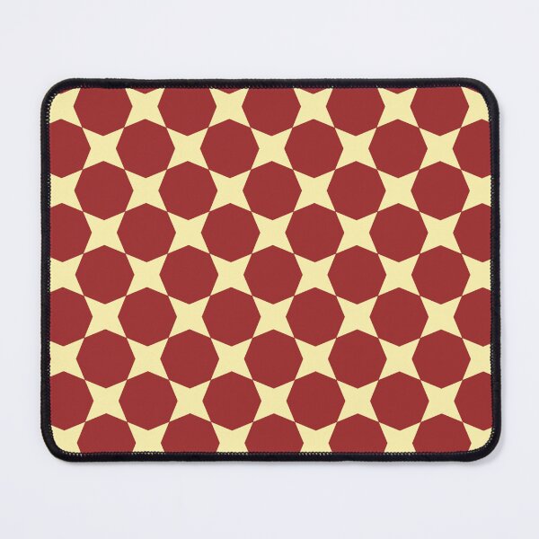Item preview, Burgundy Yellow Circle Hexagon Art Deco Luxurious Opulence Honeycomb Byzantine Victorian Pattern designed and sold by PenguinForests.