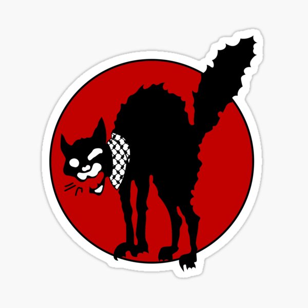 Aperçu de l'œuvre Chat Sauvage Avec Foulard Keffiyeh - Rouge créée et vendue par FairieDance.