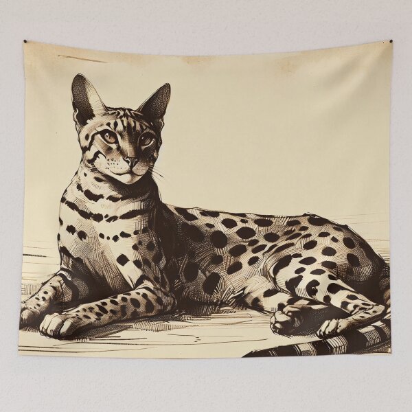 Item preview, Savannah Cat's Serene Silhouette designed and sold by PictorialWhimsy.