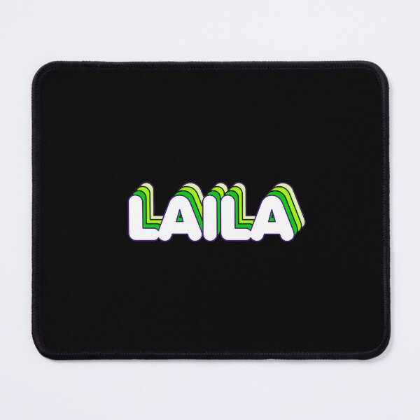 Item preview, Green Layers Laila Name Label (Black) designed and sold by NormadWorld.