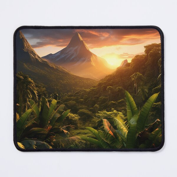 Item preview, Misty jungle at sunset - Landscape photography designed and sold by TheArtistOf2022.