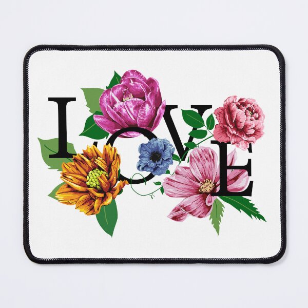 Item preview, Love decorated with floral and leaves designed and sold by Tanatvee.