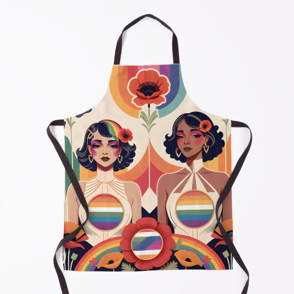 Item preview, Diverse LGBTQ+ Art: Vintage Lesbian Fashion Harmony designed and sold by whimsiqueer.