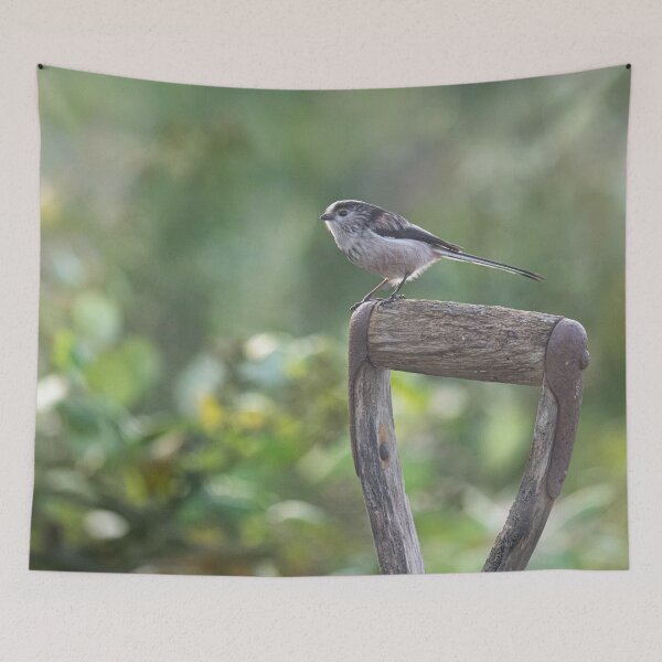 Item preview, Long-Tailed Tit,perched a graden spade designed and sold by kathleenjean.
