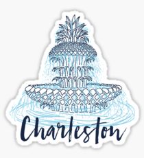 Charleston Pineapple Fountain Sticker