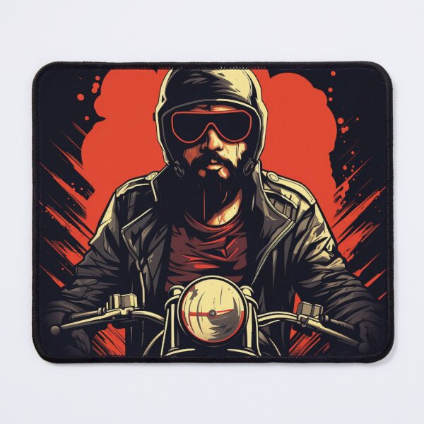 Item preview, Mysterious Red Night Biker designed and sold by Clock-Designer.