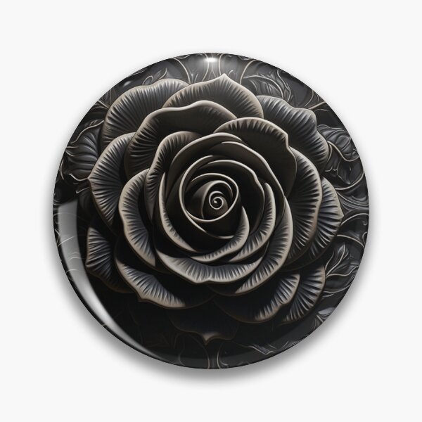 Item preview, Deep Black Floral Elegance designed and sold by Clock-Designer.