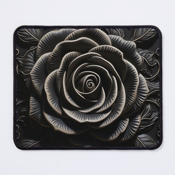 Item preview, Deep Black Floral Elegance designed and sold by Clock-Designer.