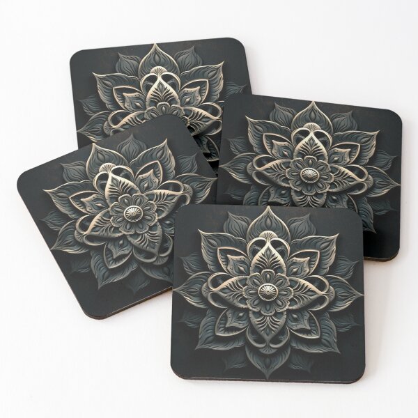 Item preview, Sophisticated Dark Mandala Glow designed and sold by Clock-Designer.