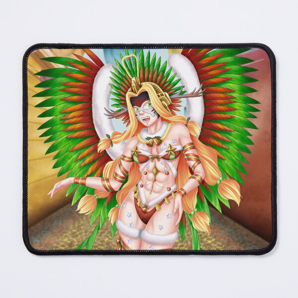 Item preview, Christmas Quetzalcoatl Rudos Mask Background Jagged designed and sold by Antonydraws.