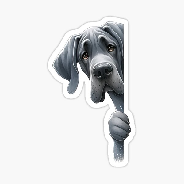 Item preview, Peeking Great Dane - Black designed and sold by FoxfireStardust.