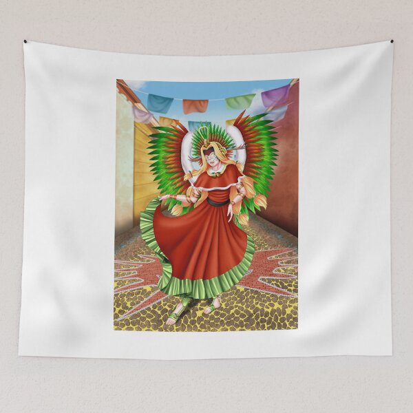 Item preview, Christmas Quetzalcoatl Dress Rudos Mask Background  designed and sold by Antonydraws.